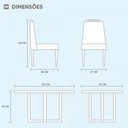 Ver imagem 5 de Conjunto Sala de Jantar 4 Lugares Mesa Com Tampo Em Vidro e Cadeiras Veludo Móveis Mix