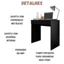 Ver imagem 5 de Mesa para Computador Escrivaninha Alexia Preto Ajl