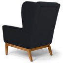 Ver imagem 2 de 2 Poltronas Base Manu Madeira B-300 Veludo Preto Domi