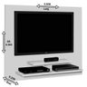 Painel para TV até 40 Polegadas 1 Prateleira Mônaco Moderno Espresso Móveis - 3