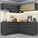 Ver imagem 1 de Armário De Cozinha Completa De Canto Mp2097.895 Preto