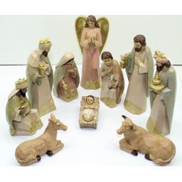 Presépio Natalino Nascimento de Jesus com 10 Peças Estatueta - 2