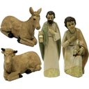 Ver imagem 3 de Presépio Natalino Nascimento de Jesus com 10 Peças Estatueta