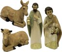 Ver imagem 3 de Presépio Natalino Nascimento de Jesus com 10 Peças Estatueta