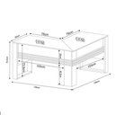 Ver imagem 2 de Mesa para Escritório em L Me4145 Nogal Tecnomobili