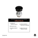 Ver imagem 2 de Valvula de Escoamento para Cuba de Apoio de Banheiro Pingoo.casa - Preto