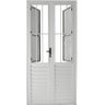 Porta de Abrir 2 Folhas com Postigo Alumínio Branco - 210x150 - 2