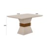 Conjunto Sala de Jantar Mesa Tampo Mdf Clarice 1200 e 4 Cadeiras Grécia - 3