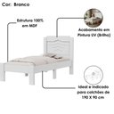 Ver imagem 4 de Cama Solteiro Mdf 195x94 Cm Sofia Branco Decmade