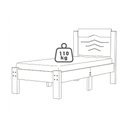 Ver imagem 5 de Cama Solteiro Mdf 195x94 Cm Sofia Branco Decmade