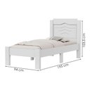 Ver imagem 3 de Cama Solteiro Mdf 195x94 Cm Sofia Branco Decmade