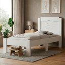 Ver imagem 7 de Cama Solteiro Mdf 195x94 Cm Sofia Branco Decmade