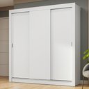 Ver imagem 1 de Guarda-roupa Casal 3 Portas de Correr Branco Nobre Madesa