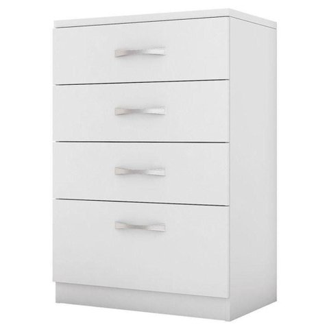 Cômoda Astral e Guarda Roupa Casal Lord Branco Flex - Demóbile