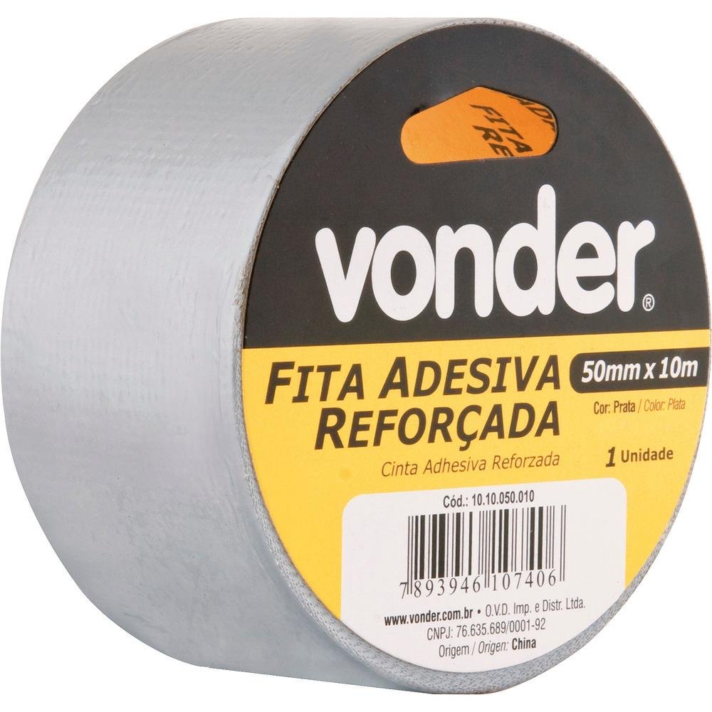 Fita adesiva reforçada silver tape 50mmx10m prata - Vonder - 2