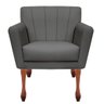 Kit Poltronas Decorativa Clinicas Iza Retro - Dritex:sintetico Cinza - 4