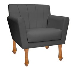 Kit Poltronas Decorativa Clinicas Iza Retro - Dritex:sintetico Cinza - 5