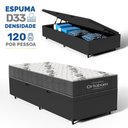 Ver imagem 2 de Cama Box Baú com Colchão Ortobom de Espuma D33 Airtech 100 Solteiro 78 Cm
