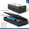 Cama Box Baú com Colchão Ortobom de Espuma D33 Airtech 100 Solteiro 78 Cm - 5