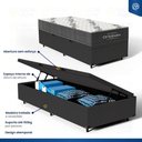 Ver imagem 5 de Cama Box Baú com Colchão Ortobom de Espuma D33 Airtech 100 Solteiro 78 Cm