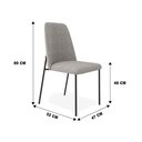 Ver imagem 6 de Conjunto 02 Cadeiras Livia Linho Cinza - Ssx Multicoisas