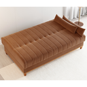 Ver imagem 2 de Sofa Cama Veneza 1,80 Reclinável 3 Lugares Veludo Terracota - Casa Giulia