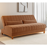 Sofa Cama Veneza 1,80 Reclinável 3 Lugares Veludo Terracota - Casa Giulia - 1