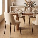 Ver imagem 5 de Cadeira Decorativa Sala de Jantar Elegance Base Preta Linho Bege - Montanaris Decor