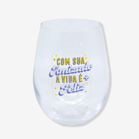 Copo Egg Glass 450ml C/round Box com a Sua Amizade
