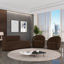 Ver imagem 2 de Sofá 3 Lugares Orgânico 180cm Morgan e 2 Poltronas Lua Suede Marrom D03 - D’Rossi