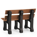 Ver imagem 2 de Banco de Jardim Madeira Plástica 1,10 M:marrom/kit Zincado Branco