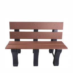 Banco de Jardim Madeira Plástica 1,10 M:marrom/kit Zincado Branco - 1