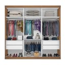 Ver imagem 4 de Guarda Roupa Casal 3 Portas de Correr e 3 Espelhos Evidence -Mt- Rei de Casa Freijó