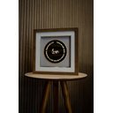 Ver imagem 1 de Quadro Decorativo Iluminado Led Versículo Bíblico Amor 33x33 Moldura Dupla Acrílico Dourado
