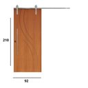 Ver imagem 3 de Porta Correr 9 Trilho Soft Aparente Puxador Tubo 60cm 92cm x 210cm Concept Rodam Abertura Direita Branco