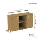 Ver imagem 4 de Armário Credenza 2 Portas Pivotante P25 Marrom/Samba