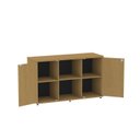 Ver imagem 5 de Armário Credenza 2 Portas Pivotante P25 Marrom/Samba
