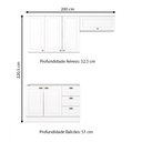 Ver imagem 4 de Cozinha Compacta 3 Peças 100% Mdf Americana Branco - Henn
