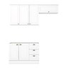 Cozinha Compacta 3 Peças 100% Mdf Americana Branco - Henn - 2