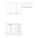 Ver imagem 2 de Cozinha Compacta 3 Peças 100% Mdf Americana Branco - Henn