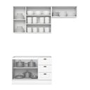 Ver imagem 3 de Cozinha Compacta 3 Peças 100% Mdf Americana Branco - Henn