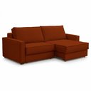 Ver imagem 1 de Sofá Sala de Estar Nilo Retratil Manual Bipartido 230cm 3 Lugares Linho Terracota m1 - Monari Design