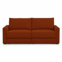 Ver imagem 3 de Sofá Sala de Estar Nilo Retratil Manual Bipartido 230cm 3 Lugares Linho Terracota m1 - Monari Design