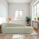 Ver imagem 1 de Recamier Curvo Orgânico 180cm 3 Lugares Lado Direito para Sala Estar Bouclé Paris