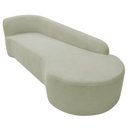 Ver imagem 6 de Recamier Curvo Orgânico 180cm 3 Lugares Lado Direito para Sala Estar Bouclé Paris