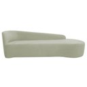 Ver imagem 2 de Recamier Curvo Orgânico 180cm 3 Lugares Lado Direito para Sala Estar Bouclé Paris