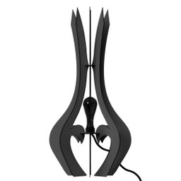 Luminária de Chão MDF HOLAMBRA:Preto/Kit com 2 - 85x45cm e 60x30cm - 2