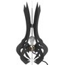 Luminária de Chão MDF HOLAMBRA:Preto/Kit com 2 - 85x45cm e 60x30cm - 1