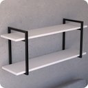 Ver imagem 3 de Prateleira Estilo industrial Para Sala Parede GND PB 80cm