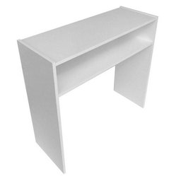 MESA DE MANICURE COM PRATELEIRA BRANCA SALÃO DE BELEZA - 1